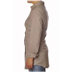 Liu Jo Shirts-- Long Model Shirt - Turtledove - Shirts - Made in Italy - Luxury Exclusive Collection - Avvenice
