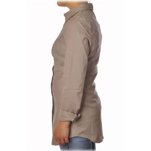 Liu Jo Shirts-- Long Model Shirt - Turtledove - Shirts - Made in Italy - Luxury Exclusive Collection - Avvenice