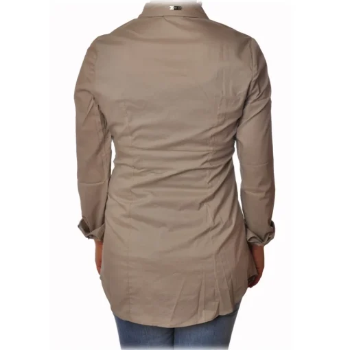 Liu Jo Shirts-- Long Model Shirt - Turtledove - Shirts - Made in Italy - Luxury Exclusive Collection - Avvenice