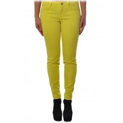 Liu Jo Trousers-- Skinny Elasticized Jeans - Yellow - Trousers - Made in Italy - Luxury Exclusive Collection - Avvenice
