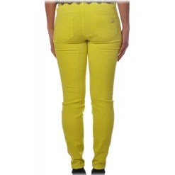 Liu Jo Trousers-- Skinny Elasticized Jeans - Yellow - Trousers - Made in Italy - Luxury Exclusive Collection - Avvenice