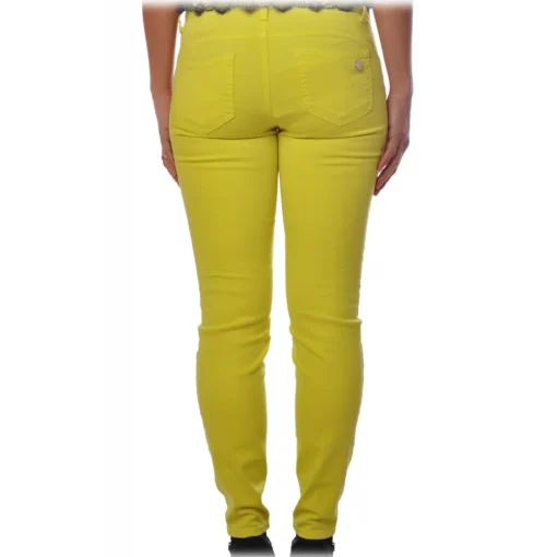 Liu Jo Trousers-- Skinny Elasticized Jeans - Yellow - Trousers - Made in Italy - Luxury Exclusive Collection - Avvenice