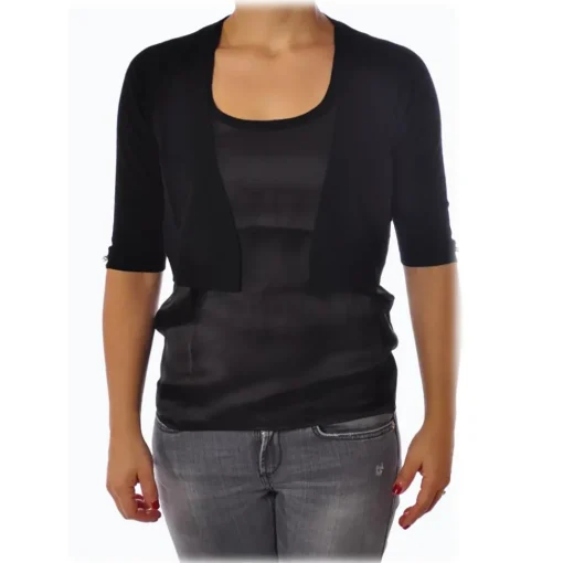 Liu Jo Tops-- Tank Top and Sweater Set - Black - Made in Italy - Luxury Exclusive Collection - Avvenice