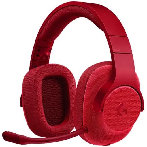Logitech Gaming-- G433 7.1 Wired Surround Gaming Headset - Red - Gaming Headset - Avvenice