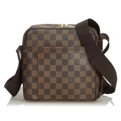 Louis Vuitton Vintage Vintage Bags-- Damier Ebene Olav PM Bag - Brown - Damier Canvas and Leather Handbag - Luxury High Quality - Avvenice