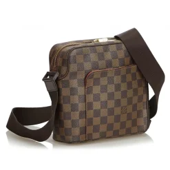 Louis Vuitton Vintage Vintage Bags-- Damier Ebene Olav PM Bag - Brown - Damier Canvas and Leather Handbag - Luxury High Quality - Avvenice
