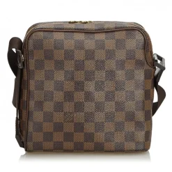 Louis Vuitton Vintage Vintage Bags-- Damier Ebene Olav PM Bag - Brown - Damier Canvas and Leather Handbag - Luxury High Quality - Avvenice