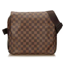 Louis Vuitton Vintage Vintage Bags-- Damier Ebene Naviglio Bag - Brown - Damier Canvas and Leather Handbag - Luxury High Quality - Avvenice