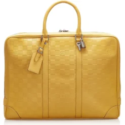 Louis Vuitton Vintage Vintage Bags-- Damier Infini Porte-Documents Voyage Mustard - Damier Canvas and Calf Leather Bag - Luxury High Quality - Avvenice