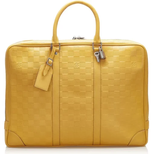 Louis Vuitton Vintage Vintage Bags-- Damier Infini Porte-Documents Voyage Mustard - Damier Canvas and Calf Leather Bag - Luxury High Quality - Avvenice