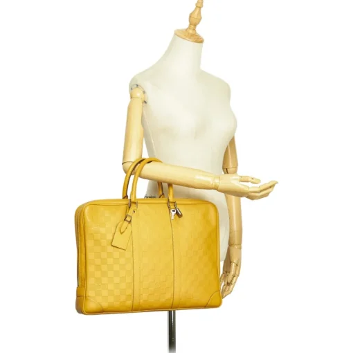Louis Vuitton Vintage Vintage Bags-- Damier Infini Porte-Documents Voyage Mustard - Damier Canvas and Calf Leather Bag - Luxury High Quality - Avvenice