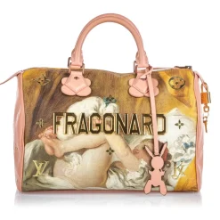 Louis Vuitton Vintage Vintage Bags-- Masters Speedy 30 Jeff Koons - Brown Beige - Fabric and Calf Handbag - Luxury High Quality - Avvenice