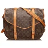 Louis Vuitton Vintage Vintage Bags-- Monogram Saumur 43 Bag - Brown - Monogram Canvas and Vachetta Leather Handbag - Luxury High Quality - Avvenice