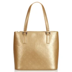 Louis Vuitton Vintage Vintage Bags-- Monogram Matt Stockton Bag - Gold Brown - Vernis Leather Handbag - Luxury High Quality - Avvenice