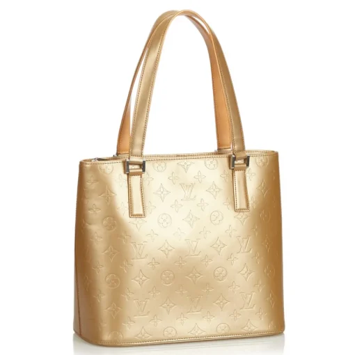 Louis Vuitton Vintage Vintage Bags-- Monogram Matt Stockton Bag - Gold Brown - Vernis Leather Handbag - Luxury High Quality - Avvenice