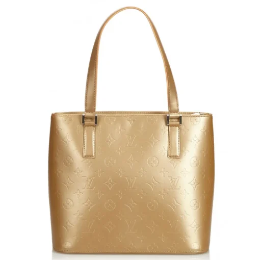 Louis Vuitton Vintage Vintage Bags-- Monogram Matt Stockton Bag - Gold Brown - Vernis Leather Handbag - Luxury High Quality - Avvenice