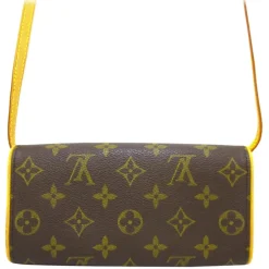 Louis Vuitton Vintage Vintage Bags-- Monogram Pochette Twin Brown - Monogram Canvas and Vachetta Leather Crossbody Bag - Luxury High Quality - Avvenice