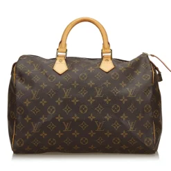 Louis Vuitton Vintage Vintage Luggage|Vintage Bags-- Monogram Speedy 35 Bag - Brown - Monogram Leather Handbag - Luxury High Quality - Avvenice