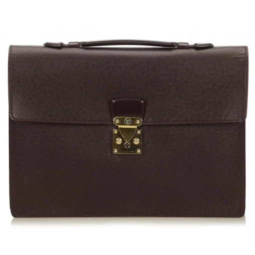 Louis Vuitton Vintage Vintage Bags-- Serviette Kourad Briefcase - Black - Leather and Taiga Leather Briefcase - Luxury High Quality - Avvenice