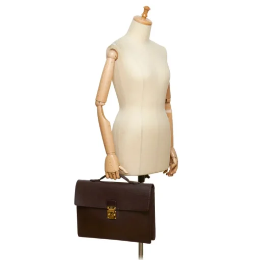 Louis Vuitton Vintage Vintage Bags-- Serviette Kourad Briefcase - Black - Leather and Taiga Leather Briefcase - Luxury High Quality - Avvenice