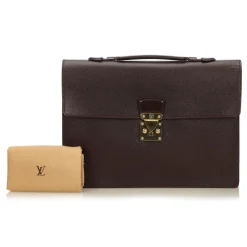 Louis Vuitton Vintage Vintage Bags-- Serviette Kourad Briefcase - Black - Leather and Taiga Leather Briefcase - Luxury High Quality - Avvenice