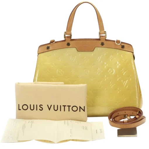 Louis Vuitton Vintage Vintage Bags-- Vernis Brea MM - Yellow Brown Beige - Vernis Leather and Vachetta Leather Satchel - Luxury High Quality - Avvenice