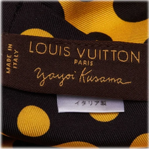 Louis Vuitton Vintage Other Accessories Vintage|Vintage Scarves-- Yayoi Kusama Printed Silk Scarf - Black Yellow - LV Silk Scarf - Luxury High Quality - Avvenice