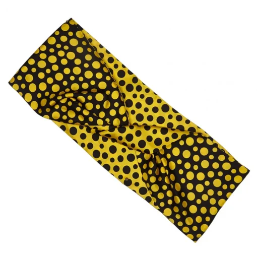 Louis Vuitton Vintage Other Accessories Vintage|Vintage Scarves-- Yayoi Kusama Printed Silk Scarf - Black Yellow - LV Silk Scarf - Luxury High Quality - Avvenice