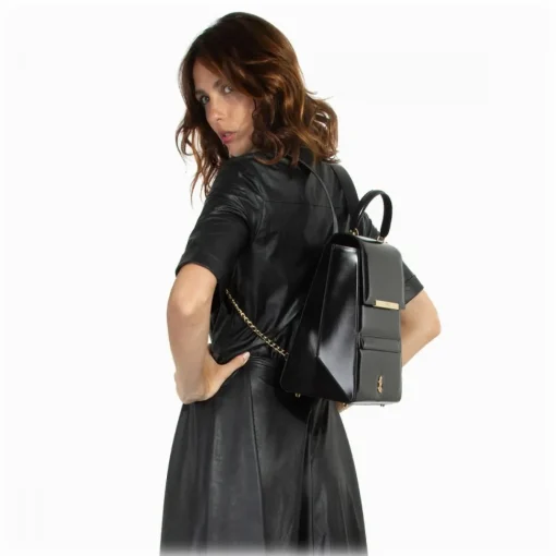 Maison Fagiano Bags & Trolley|Backpacks-- Box Calf - Black - Artisan Backpack Bag - The New Sport Exclusive Collection - Luxury - Handmade in Italy - Avvenice