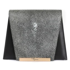 Maison Fagiano Bags & Trolley|Bags-- Stingray Nappa - Metallic Grey / Black - Artisan Bag - New Evening Collection - Luxury - Handmade in Italy - Avvenice