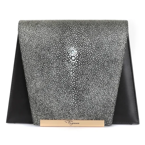 Maison Fagiano Bags & Trolley|Bags-- Stingray Nappa - Metallic Grey / Black - Artisan Bag - New Evening Collection - Luxury - Handmade in Italy - Avvenice