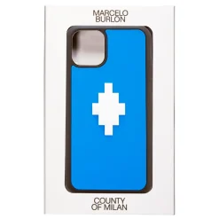 Marcelo Burlon Case-- 3D Cross Blue Cover - iPhone 11 Pro - Apple - County of Milan - Printed Case - Avvenice