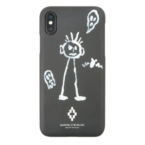 Marcelo Burlon Case-- Kid Sketch Cover - iPhone X / XS - Apple - County of Milan - Printed Case - Avvenice