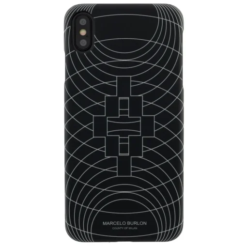 Marcelo Burlon Case-- Wire Frame Black Cover - iPhone 11 Pro - Apple - County of Milan - Printed Case - Avvenice