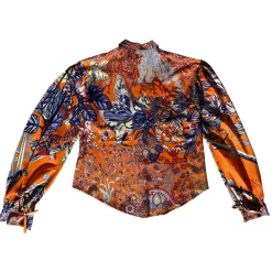 Margaux Avila Shirts-- Sleeve Shirt - Orange - Shirt - Made in Italy - Luxury Exclusive Collection - Avvenice