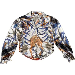 Margaux Avila Shirts-- Sleeve Shirt - Creme - Shirt - Made in Italy - Luxury Exclusive Collection - Avvenice