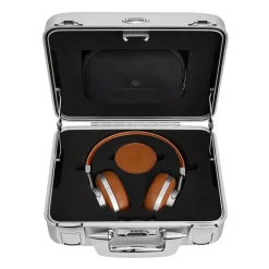 Master & Dynamic Audio|Audio-Master & Dynamic - MW60 - Halliburton Case - Silver Metal / Brown Leather - Premium High Quality Wireless Over-Ear Headphones - Avvenice