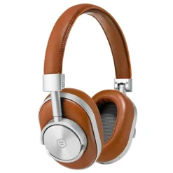 Master & Dynamic Audio|Audio-Master & Dynamic - MW60 - Halliburton Case - Silver Metal / Brown Leather - Premium High Quality Wireless Over-Ear Headphones - Avvenice