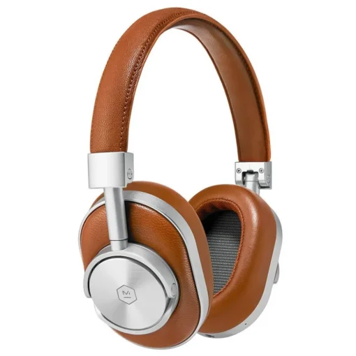 Master & Dynamic Audio|Audio-Master & Dynamic - MW60 - Halliburton Case - Silver Metal / Brown Leather - Premium High Quality Wireless Over-Ear Headphones - Avvenice