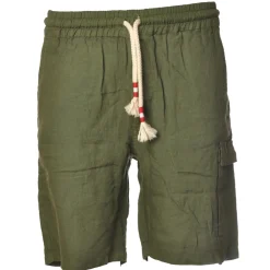 MC2 Saint Barth Trousers-- Bermuda in Linen - Military Green - Luxury Exclusive Collection - Avvenice