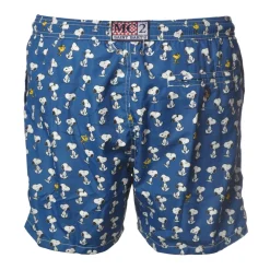 MC2 Saint Barth Swimwear-- Boxer Swimsuit Snoopy - Blue Pattern - Luxury Exclusive Collection - Avvenice