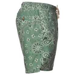 MC2 Saint Barth Swimwear-- Boxer Swimsuit in Bandana Pattern - Green - Luxury Exclusive Collection - Avvenice