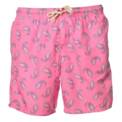 MC2 Saint Barth Swimwear-- Boxer Swimsuit in Cashmere Pattern - Fuxia - Luxury Exclusive Collection - Avvenice