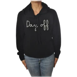MC2 Saint Barth Sweatshirts-- Hoodie Day Off - Black - Luxury Exclusive Collection - Avvenice
