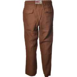 MC2 Saint Barth Trousers-- Jogger Trouser in Linen - Brown - Luxury Exclusive Collection - Avvenice