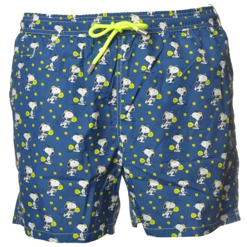 MC2 Saint Barth Swimwear-- Swimsuit in Snoopy Padel Pattern - Blue - Luxury Exclusive Collection - Avvenice