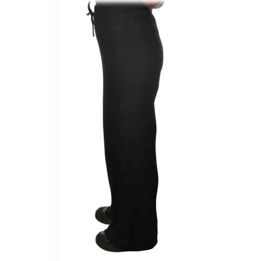 MC2 Saint Barth Trousers-- Wide Leg Trouser in Knitted Yarn - Black - Luxury Exclusive Collection - Avvenice
