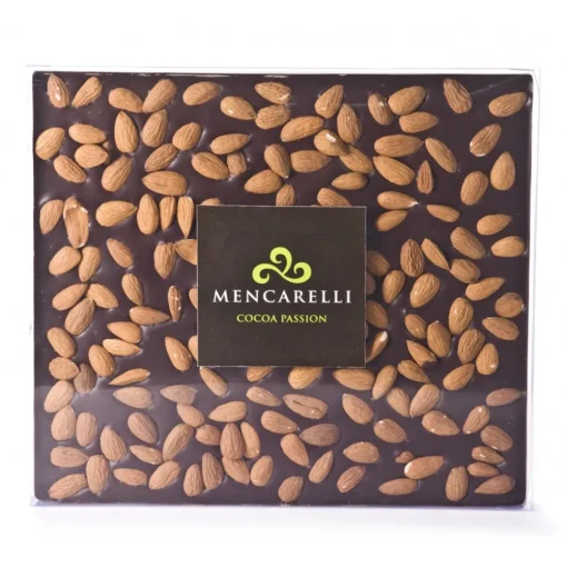 Mencarelli Cocoa Passion Sweets-- Dark Chocolate and Almond - Tablet Chocolate 500 g - Avvenice