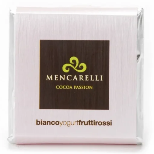 Mencarelli Cocoa Passion Sweets-- White Chocolate Bar with Yogurt and Red Fruits - Chocolate Bar 50 g - Avvenice
