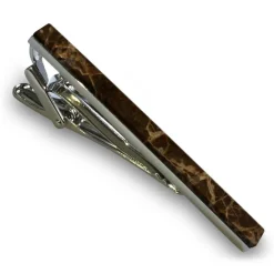 Mikol Marmi Ties & Bow Ties-- Emperador Gemstone Marble Tie Bar - Real Marble - Collection - Avvenice